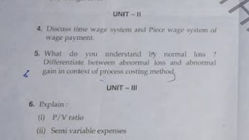 BBA 3rd Sem Cost & Management Accounting Question Paper #MduQuestionPaper