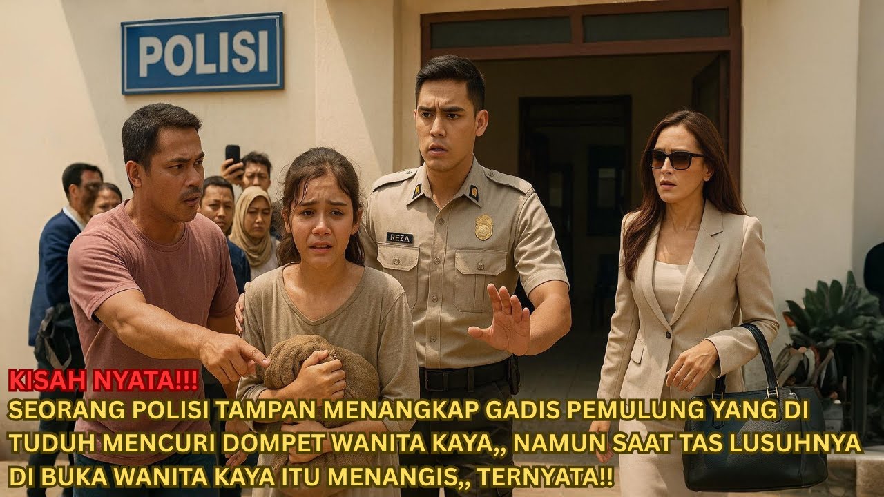 Gadis Pemulung Ditangkap Polisi Dituduh Mencuri, Tapi Kalung Lusuh Membongkar Rahasia Keluarga Kaya!