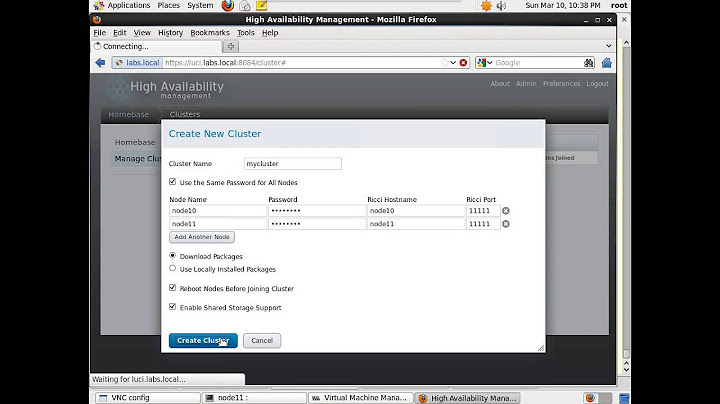 redhat Cluster suite - Part 2 ( LAB 1 , HA Web Server )