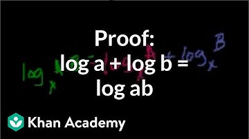 Proof: log a + log b = log ab | Logarithms | Algebra II | Khan Academy