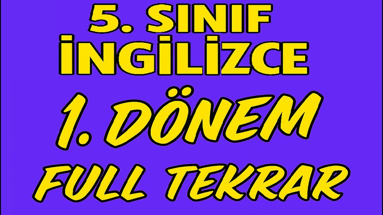 5.SINIF İNGİLİZCE 1.DÖNEM SONU YAZILI SORULARI (100 GARANTİLİ)