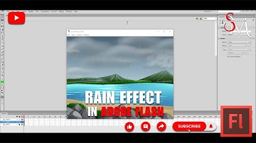 CREATE A RAIN EFFECT BY USING ACTION SCRIPT IN ADOBE FLASH II ADOBE FLASH TUTORIAL II GRAPHICS