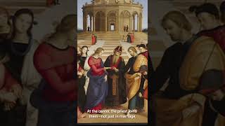 The Marriage of The Virgin by Raphael (Lo Sposalizio) #art #renaissanceart #sketch #history #facts