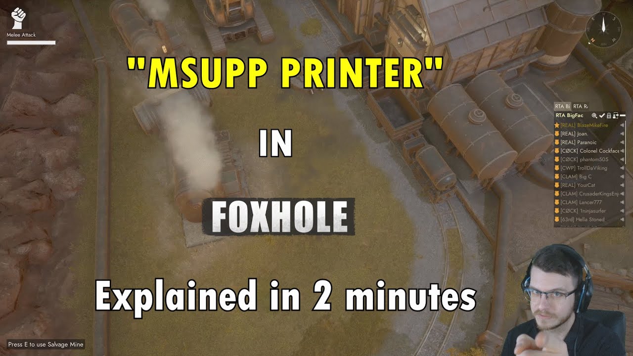 Foxhole ''Msupp Printer'' 2 Minutes Quick Tutorial - YouTube