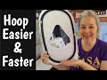 Hooping Embroidery FAST & EASY with a " Stabilizer Window" & Work Update :)