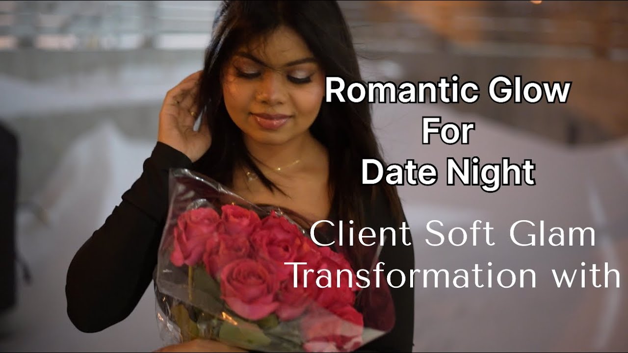 Romantic Date Night Soft Glam Makeup on Client | Flawless Glow & Sultry Eyes 💕