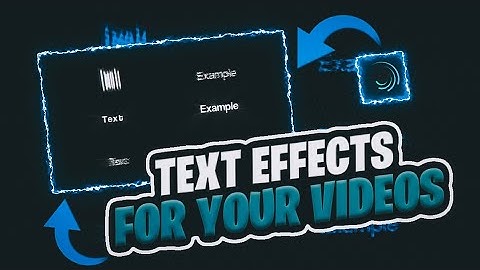 Enhance Your Videos With Ae Inspired Text Effects #2 💙