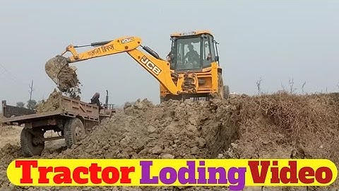 #jcbvideo  Mahindra 575 di Power plus tractor with fully loaded trolley. loading jcb 3DX machine
