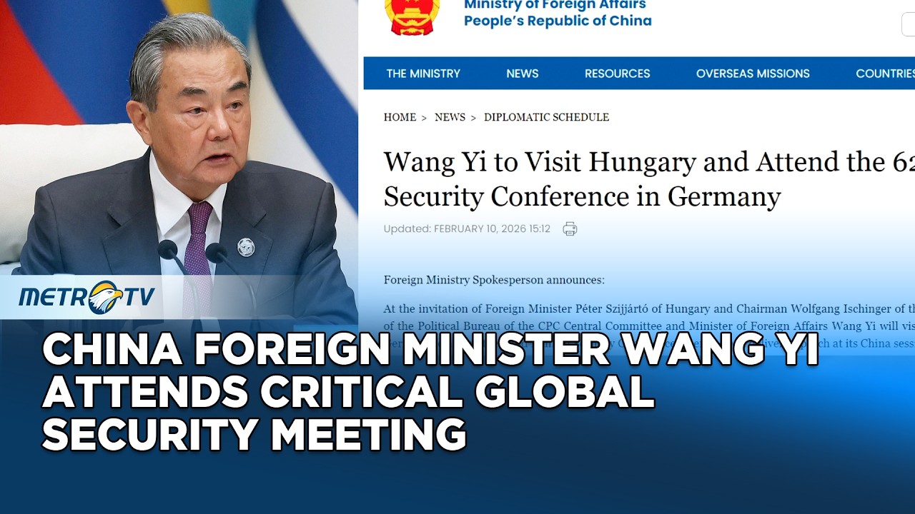 China Foreign Minister Wang Yi Enters Key Global Security Conference In Germany