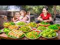 Harvesting Giant Climb Bean Garden for Market Sell - Cooking Yummy Meal with Beans and Egg with Kids
