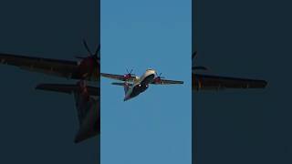 Loganair ATR 42 Optical illusion makes the propelllers look like they’re not moving!