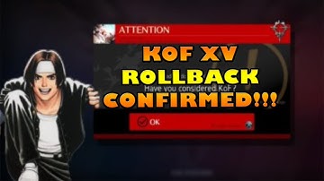 SNK CONFIRMS ROLLBACK NETCODE FOR KOF XV!!!!!!