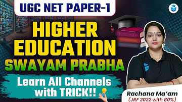 Swayam Prabha All Channels With Tricks by Rachana Mam | Paper-1 UGC NET Higher Education | JRFAdda