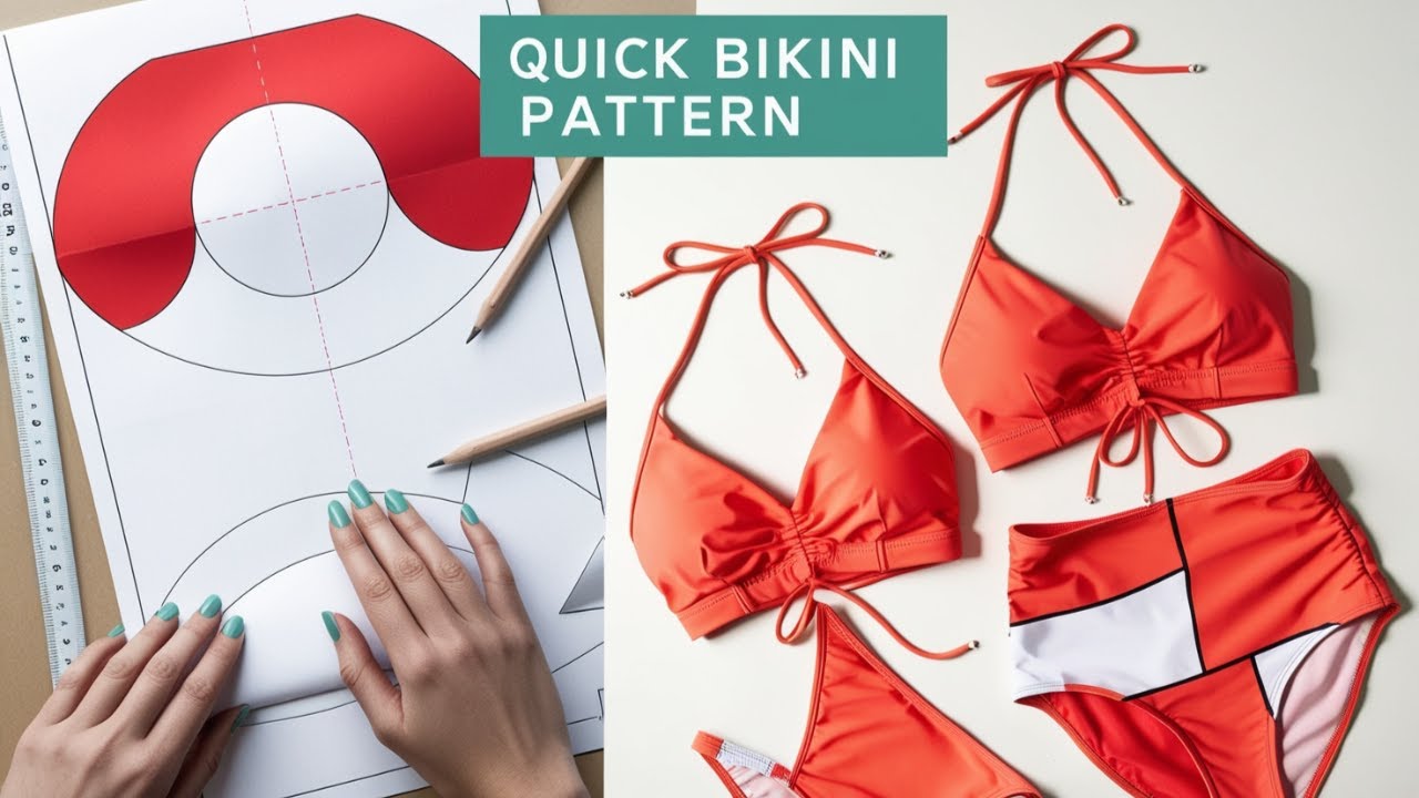 How to Make a Bikini | Draft a Two-Piece Swimsuit Pattern from ...