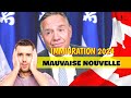 Immigrer au canada en 2024  mauvaise nouvelle au quebec