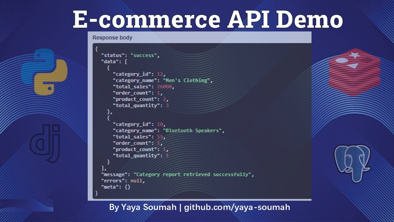 E-commerce API Demo | Django REST Framework | Yaya Soumah - YouTube