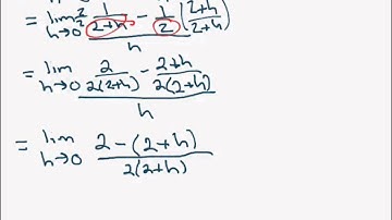Derivative of 1/x using the limit definition