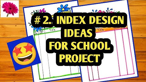 How to make index page/ Index design for project / How to make index in project file/ diwali project