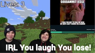 GEORGE and QUACKITY do a You laugh You Lose Stream IRL! (+ height Check)