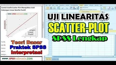 Uji linearitas scatter plot dengan spss dengan interpretasi lengkap