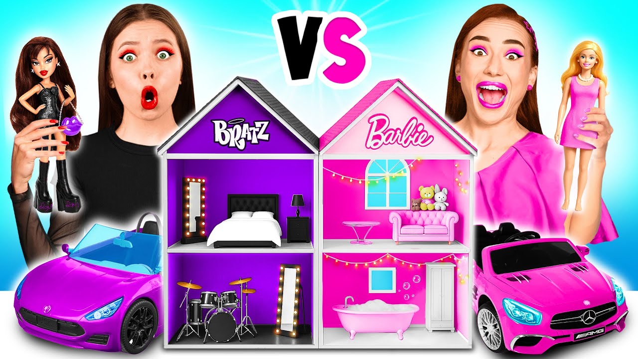 Строим Удивительный Кукольный Домик Барби vs Братц Челлендж | Война Пранков