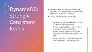 25  DynamoDB   Read Consistencies