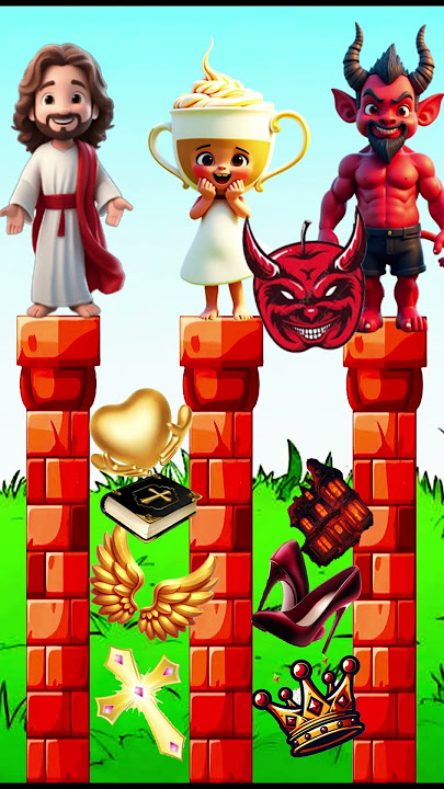 To Who Will Cappuccino Ballerina Choose? 😇 Jesus or 😈 Devil? 💘 #shorts