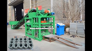 QT4-28 Semi automatic concrete block machine production line