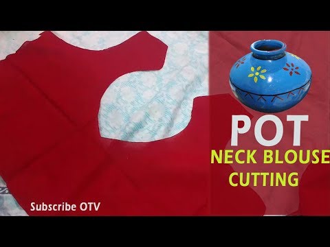 pot-neck-blouse-design-cutting-video-|-blouse-neck-design-cutting-video