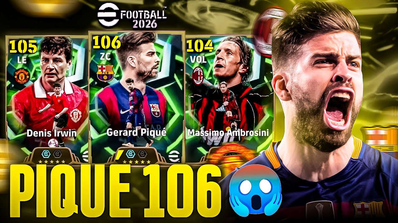 É OFICIAL! PIQUÉ 106 DE OVERALL CHEGOU NO eFootball 😱🔥