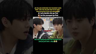 Jin the real(fake) maknae of bts, gonna be so fun😭 #bts #v #jin #jk #taehyung #shorts #youtubeshorts