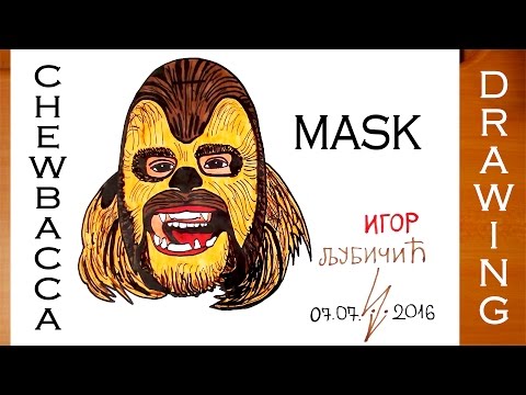 How-to-Draw-Chewbacca-from-Star-Wars-Easy-and-color-|-Chewbacca-Mask-|-#