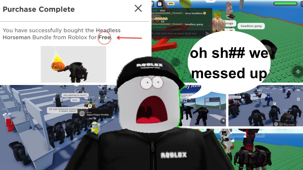 EventHunters - Roblox News on X: The official roblox headless is free…    / X