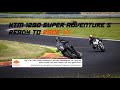 KTM 1290 Super Adventure S im Fight mit eine Repsol  Honda CBR 1000 Fireblade in Most