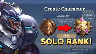 100% WINRATE FROM WARRIOR TO MYTHIC!? JOHNSON ONLY!😱 (Hardest challenge ever)