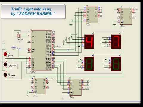 Traffic Light 7seg with 8051