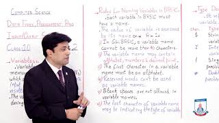 Class 10 - Computer Studies - Chapter 2 - Lecture 4 Variables & Its Rules - Allied Schools