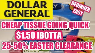 4/6-10/21 DOLLAR GENERAL COUPON THIS WEEK | CHEAP TISSUE | $1.50 IBOTTA | 25-50%  EASTER CLEARANCE
