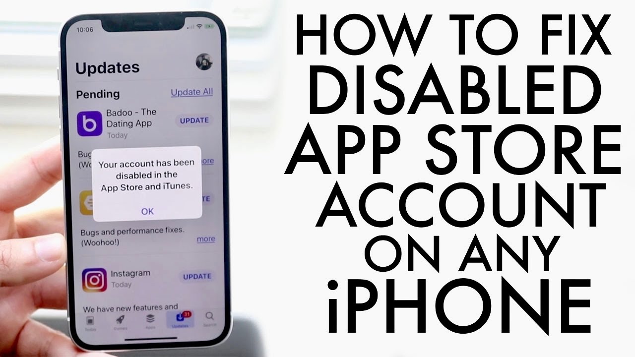 How To FIX App Store Account Disabled On iPhone! (2021)