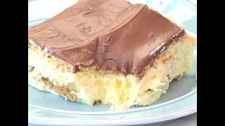 This eclair cake recipe is an old fashioned icebox with layers of
graham crackers, pudding, and chocolate frosting. easy no bake dessert
recipe! http...