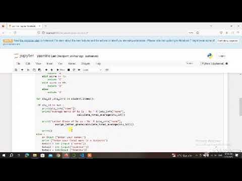 students projects : python course. Calculate student's grades - YouTube