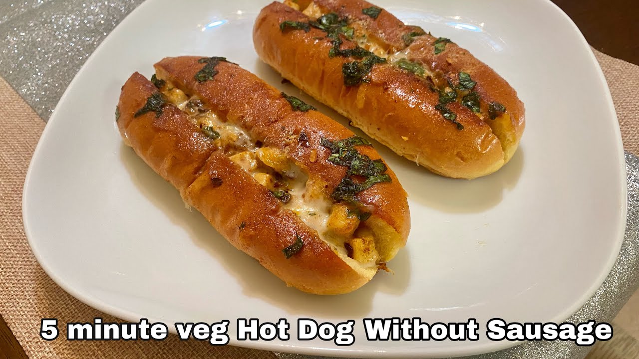 5 minute Veg Hot Dog Recipe without Sausage hot dog recipe Best