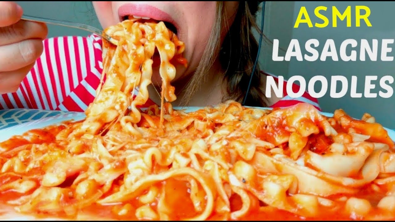*No Talking* ASMR CHEESIEST Mafaldine Lasagna Noodles Mukbang Homemade