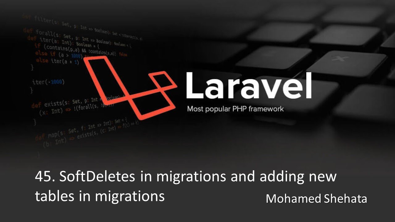 #45 Laravel 9 | SoftDeletes in migrations and adding new tables in ...
