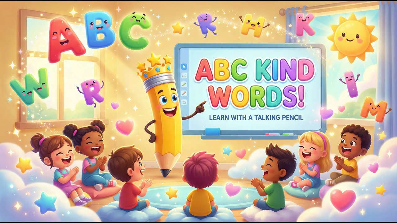 ABC Kind Words | Learn Alphabet with a Talking Pencil | Kids Poem
