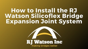 How to Install the Silicoflex Bridge Expansion Joint System