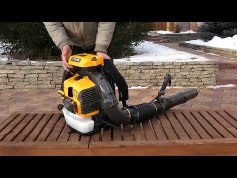 Воздуходувка бензиновая Stiga SBP 375. Внешний обзор, холодный и горячий запуск.