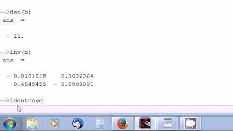 Scilab tutorial 5 Matrices