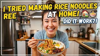 I Tried Making Fresh Rice Noodles at Home 🏡🍜