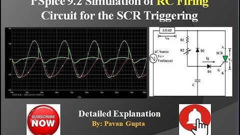 PSpice 9.2 Simulation of RC Firing of SCR Triggering | How to properly analyze | Full Explanation